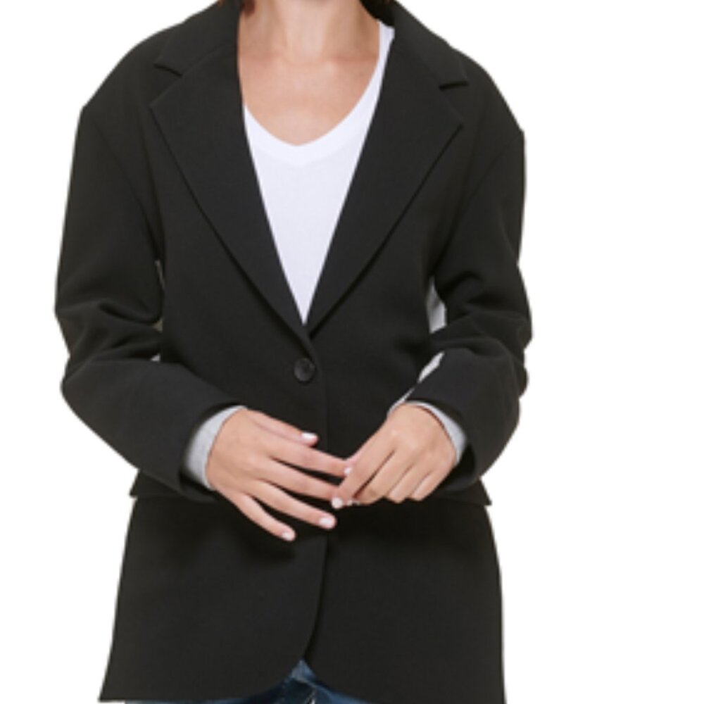 NWOT-Calvin Klein Jeans Mixed Media Sweatshirt Blazer